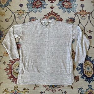 Aerie Summer Desert Oversized Sweatshirt in Heathered Gray Side Slits XS